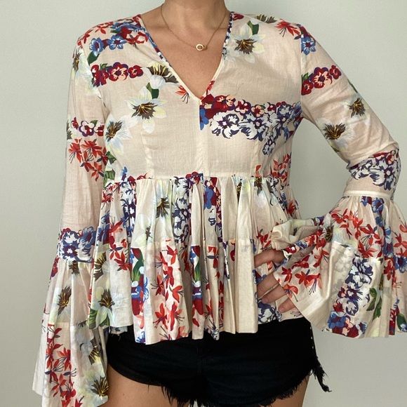 MSGM Floral Printed cotton Blouse - Picture 7 of 15